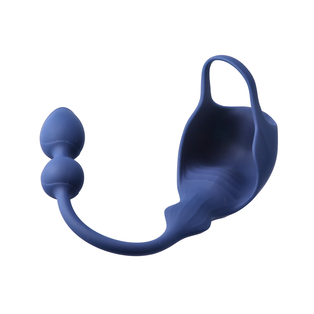 inside view of that vibrating ball cup from Cock Ring with Ball Cage and Anal Plug