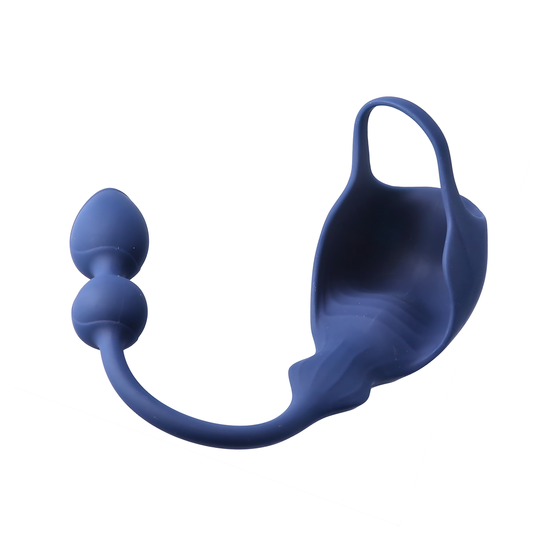 inside view of that vibrating ball cup from Cock Ring with Ball Cage and Anal Plug