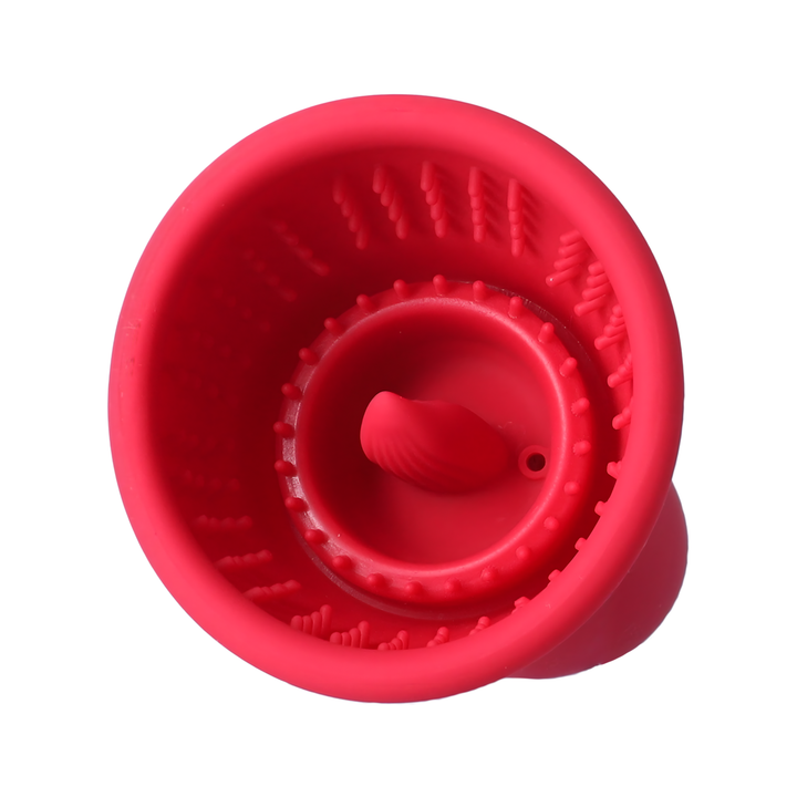 view of tongue and pleasure nubs from Velour Kiss Clitoral Stimulator 