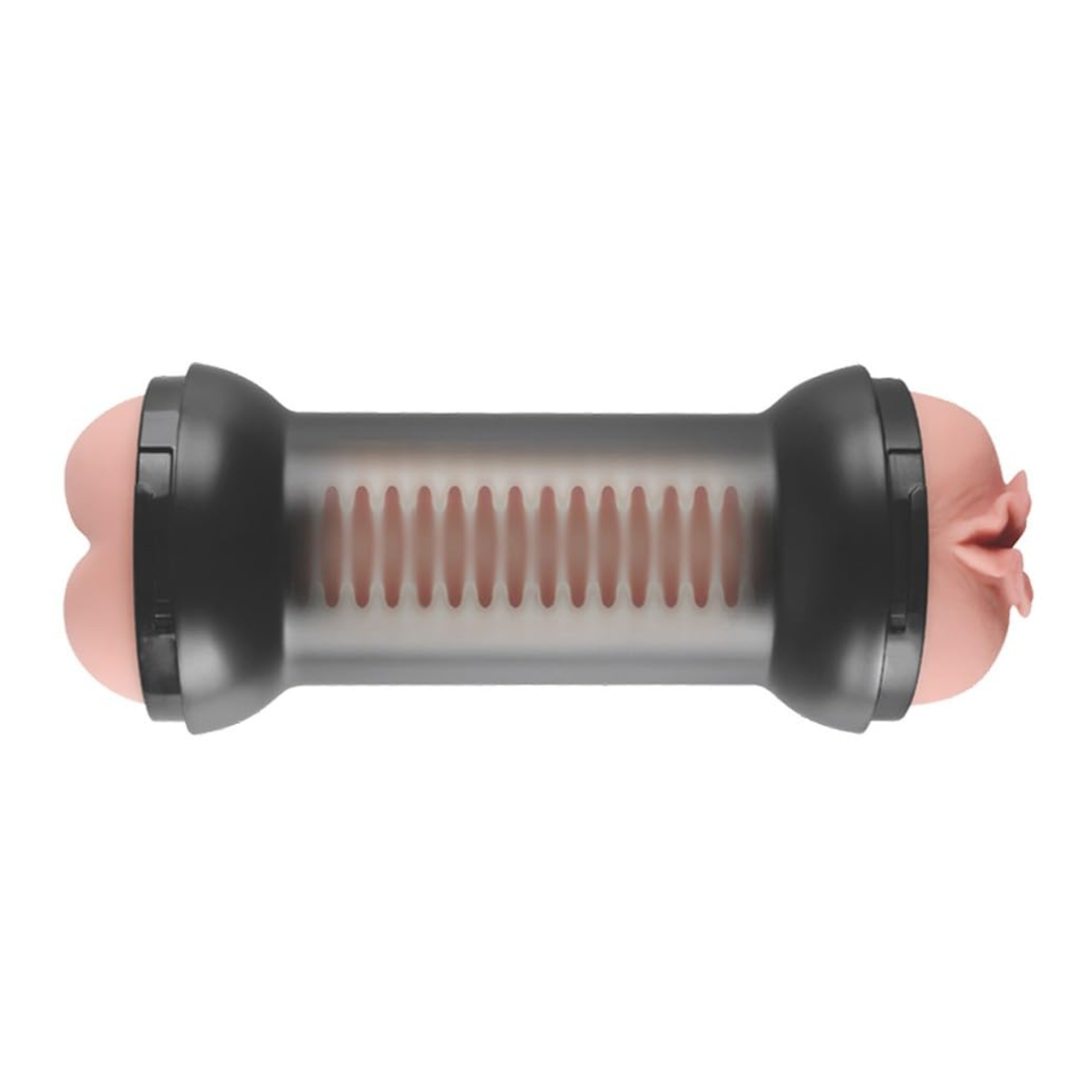 inner lining ribbed texture from Training Master Double Side Stroker Pussy and Anus