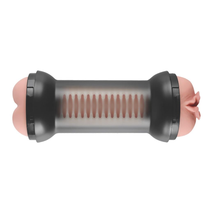 inner lining ribbed texture from Training Master Double Side Stroker Pussy and Anus