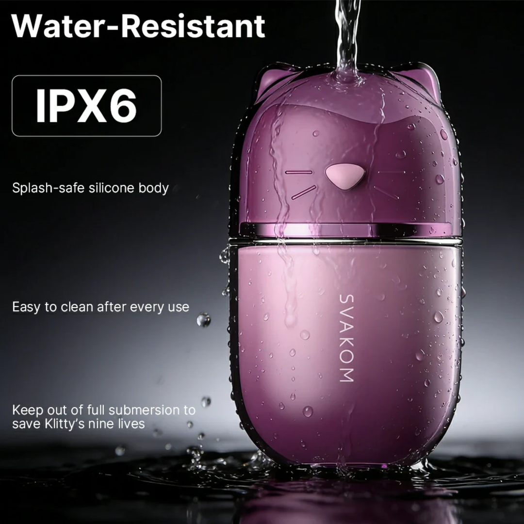 water resistant Klitty Silicone Rechargeable Clitoral Stimulator 