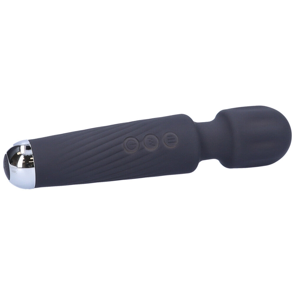 Silicone wand vibrator on side