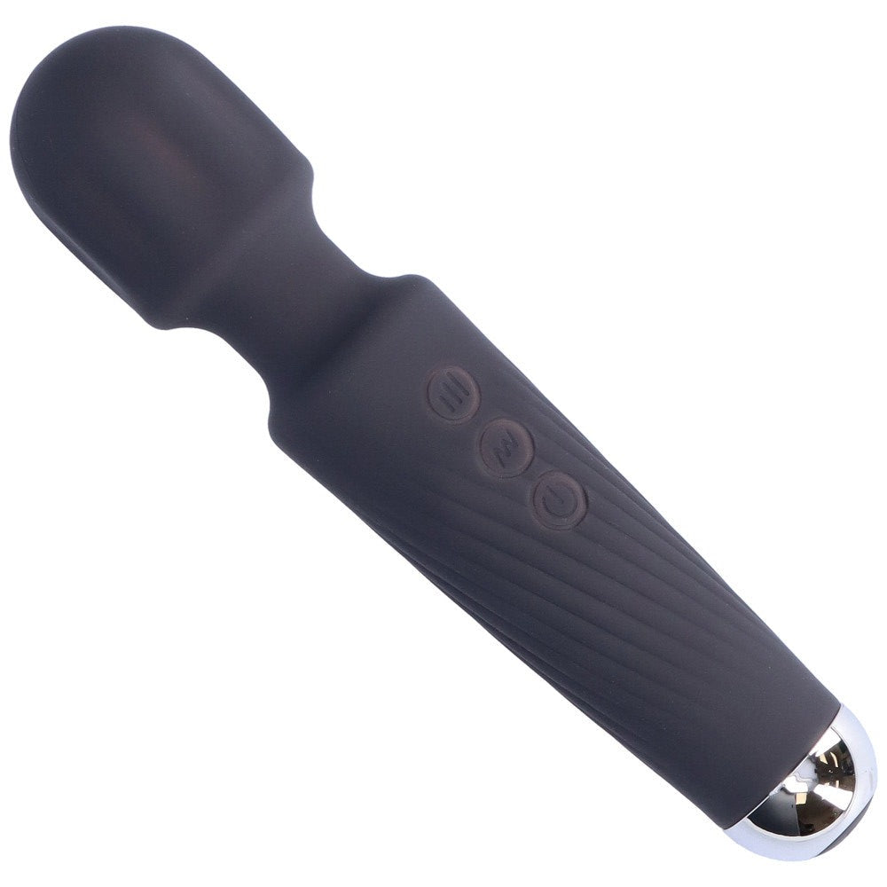 Dark grey silicone wand massager