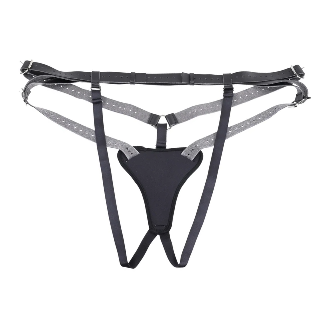 backside of Aurora High Waisted Strap-On Harness By Sportsheets full product view 