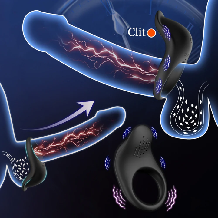 clit and ball stimulation Silicone Vibrating Teasing Cock Ring 