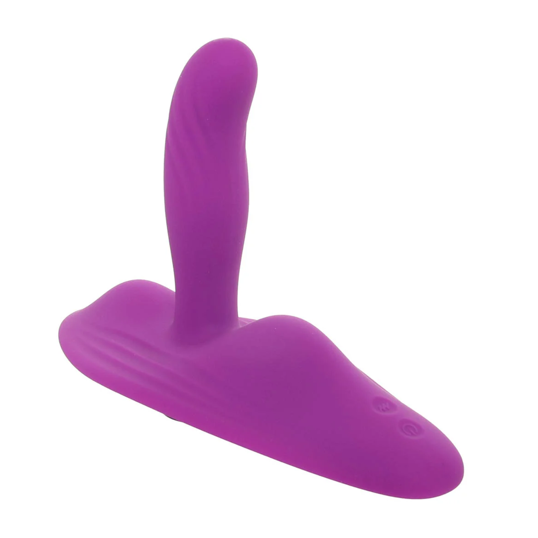 angled side view of silicone grinder from Bedroom Bliss Love Rider Vibrating Cushion