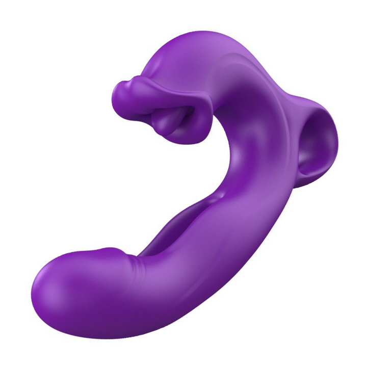 view of bulbous tip and licking tongue from Flapping Vibrator with licking tongue  