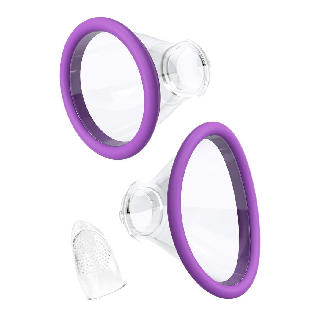 view of cups from Fantasy For Her Ultimate Pleasure Dual-Ended Tongue Vibrator set 