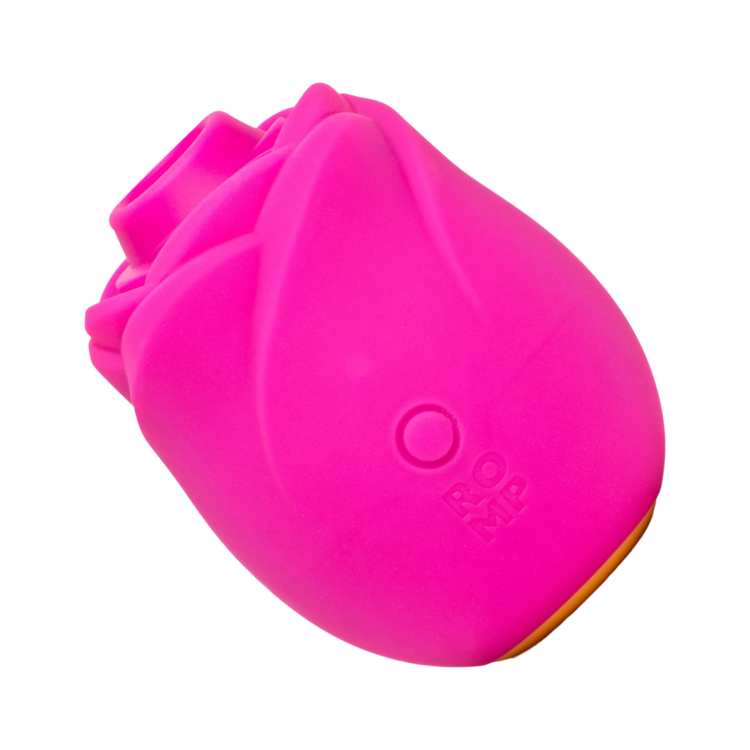 power button on Romp Rose 2.0 Rechargeable Silicone Air Clitoral Stimulator