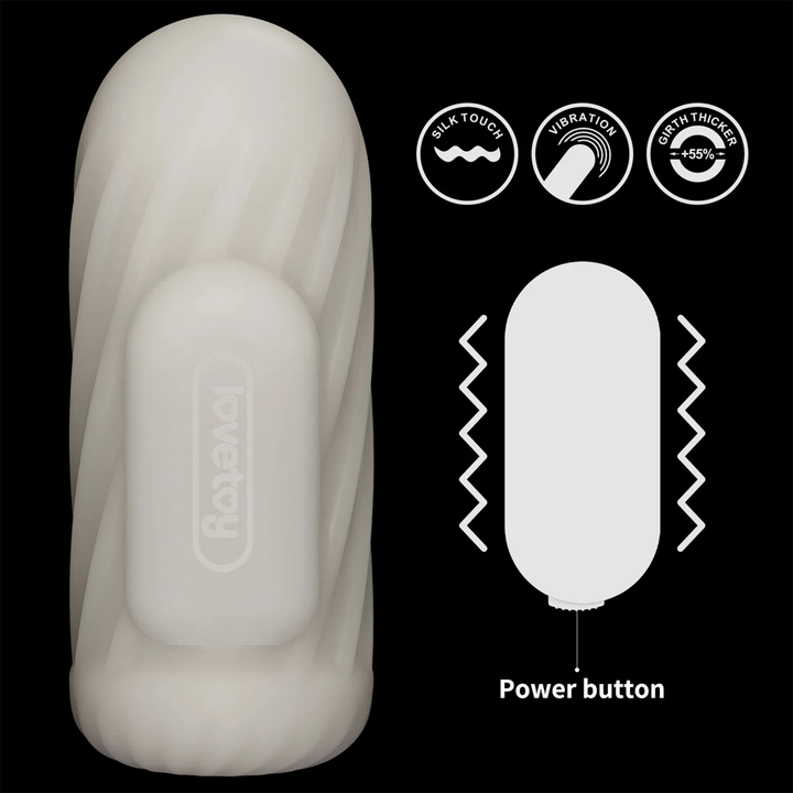 product components from Knights Ring Vibrating Dual Purpose Sleeve-Spiral, silky feel, strong vibrations, up to 55 percent girth increase 