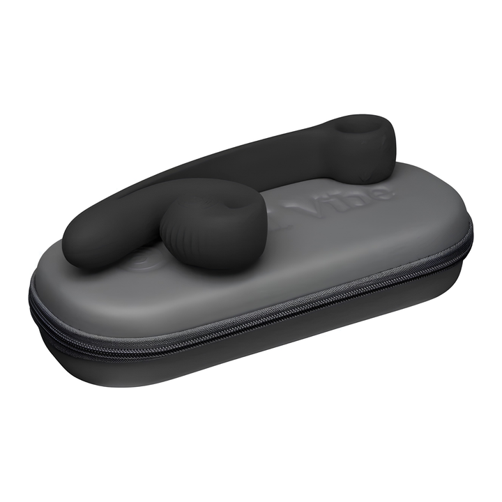 SVibe Snail CURVE Rechargeable Silicone Vibrator with Clitoral Stimulator with travel case 