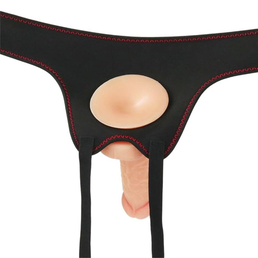 view of suction cup base from beige Easy Strap on Set 7.0 inches 