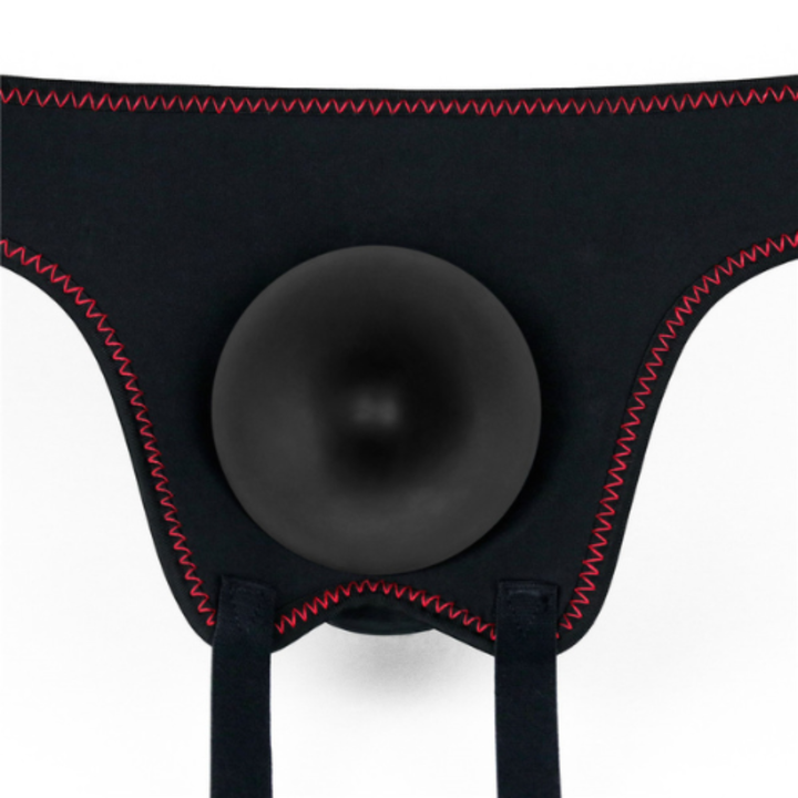inside view of dildo inside strap on harness 