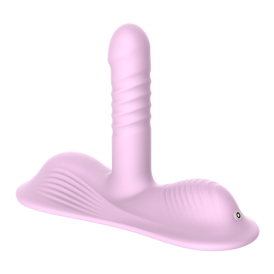 angled view of pin charging port on Thrusting Hands-free Vibrator 