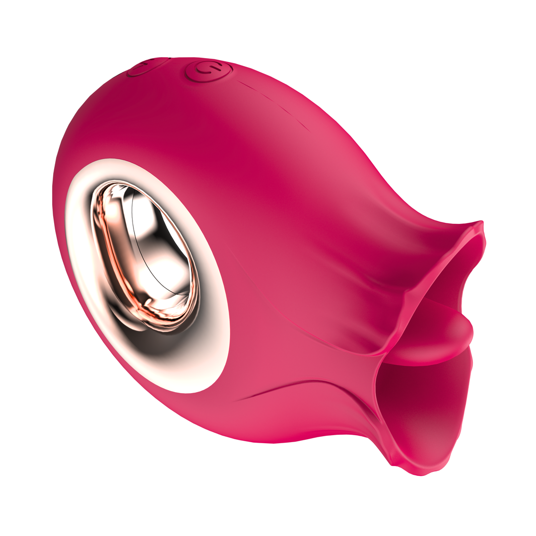 powerful clit pleasure Oral Oasis Flickering Tongue Silicone Vibrator 