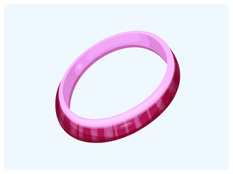 Pink and purple cock ring illustration