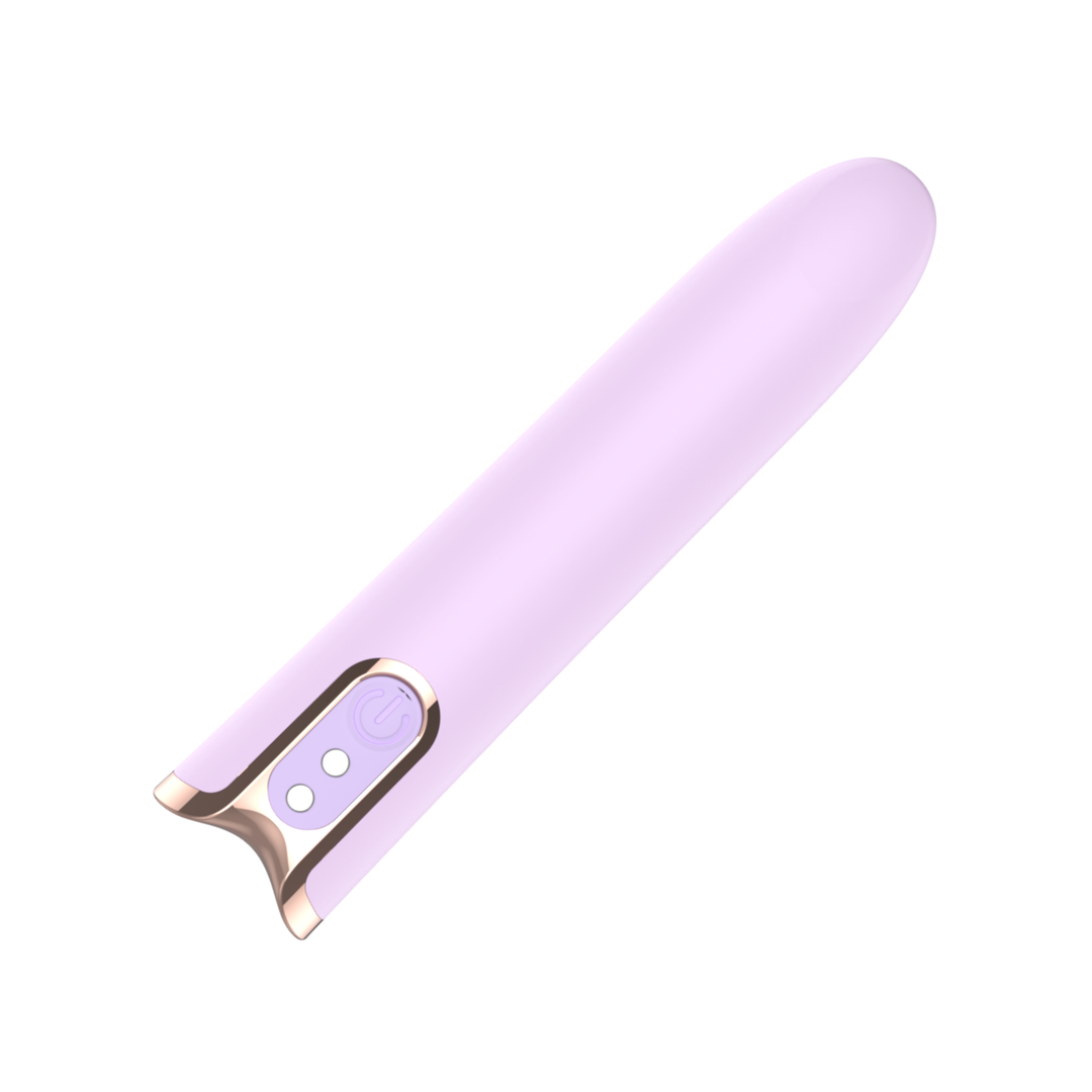 magnetic charging one-button control on small slim tapered bullet vibrator 