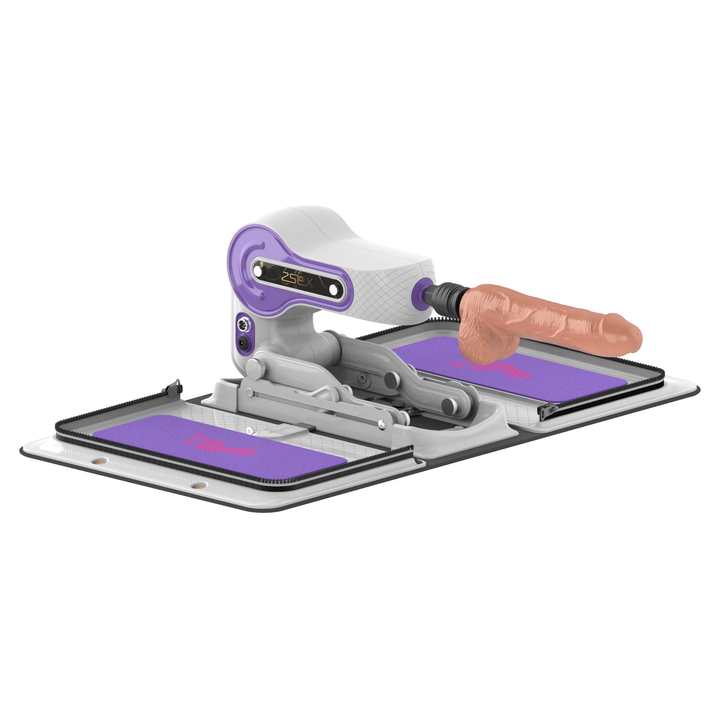 full product view of Sex Machine with dildo attachment 