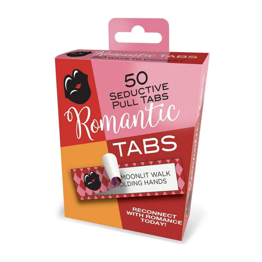 Romantic Tabs Couples Game as seen inside of packaging