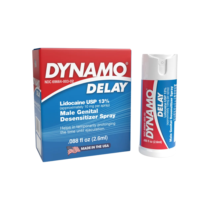 Dynamo Delay To Go as seen next to frontside of Dynamo Delay To Go packaging 