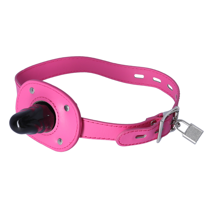 pink black Beginner Penis Ball Gag