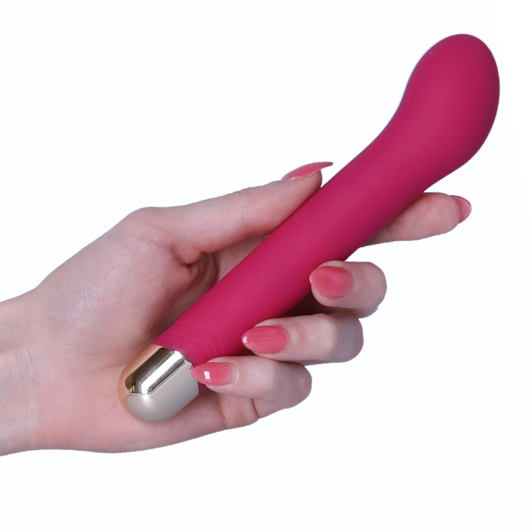 hand holding Krivka Silicone Power G-Spot Massager 