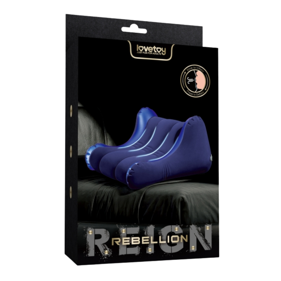 Rebellion Reign Inflatable Positioning Cushion as seen inside of packaging