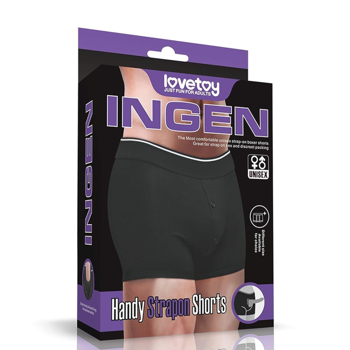 INGEN lovetoy Handy Strapon shorts in packaging 