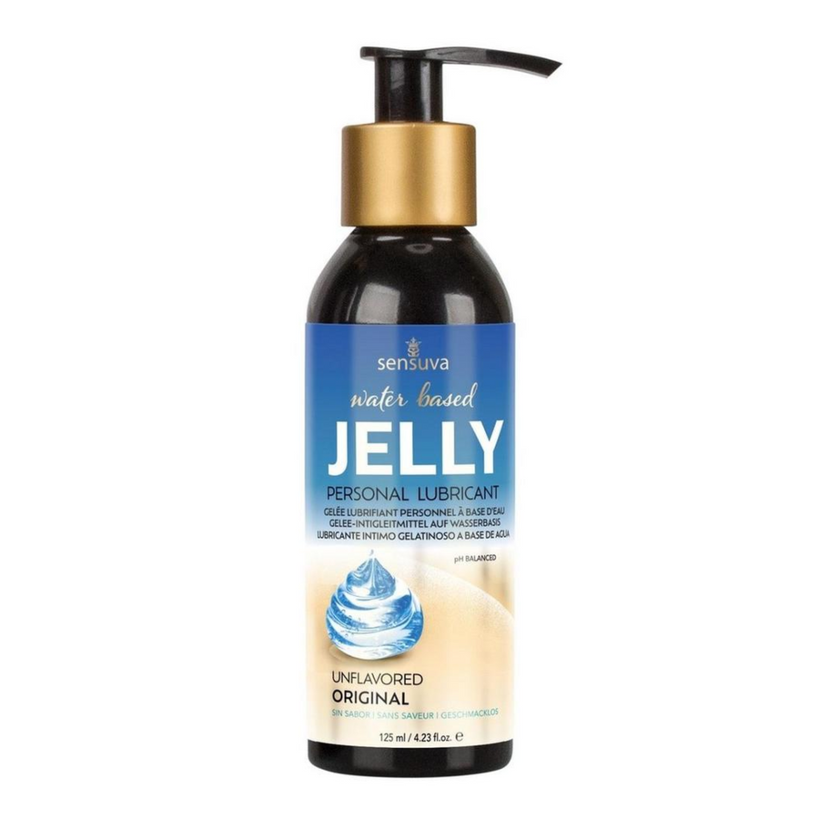 frontside of Sensuva Jelly Water Based Personal Lubricant 4oz.