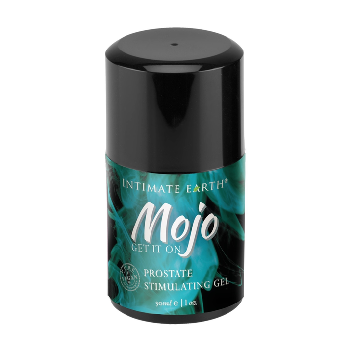 front side of MOJO Niacin and Yohimbe Prostate Stimulating Gel Lubricant 1oz 