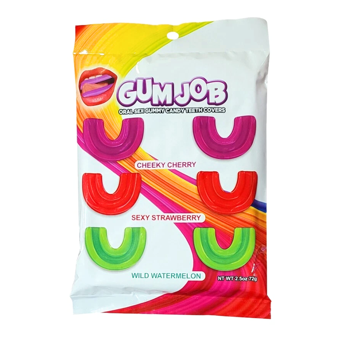 Gum Job Oral Sex Gummy Candy Teeth Covers as seen inside of packaging 