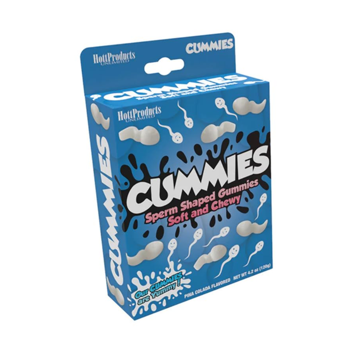 frontside of Cummies Sperm Shaped Gummies packaging 
