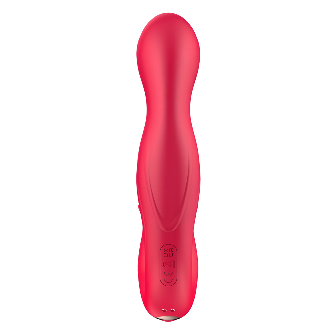bottom view of Twirling Tongue Tease  Silicone Rotating G-Spot Vibe and Clit Licking Rose