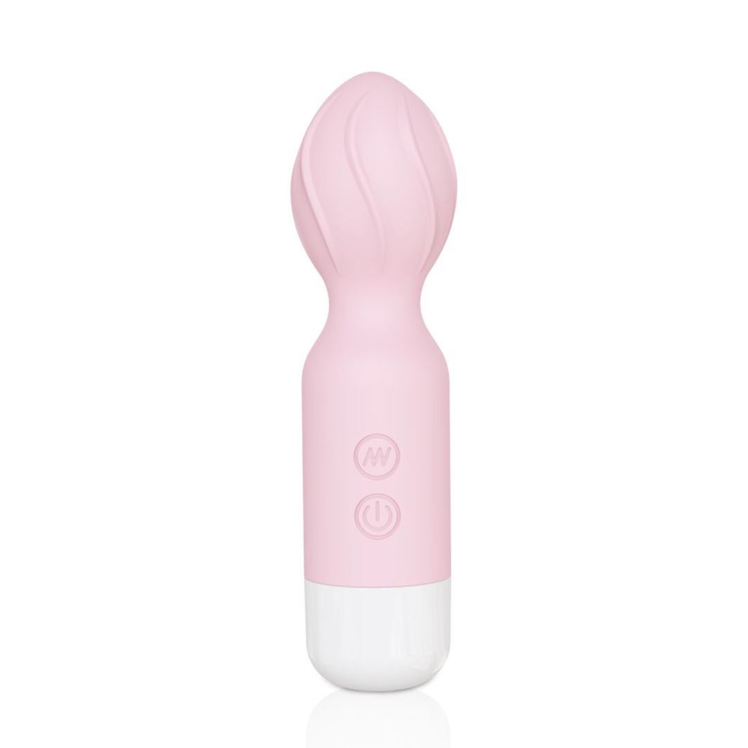 USB Mini Wand Vibrator pink silky smooth silicone 