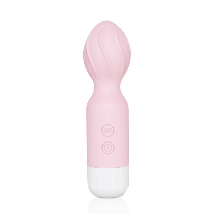 USB Mini Wand Vibrator pink silky smooth silicone 