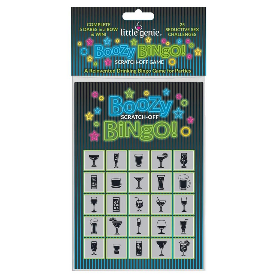 frontside of Boozy Bingo Drinking Game
 packet 