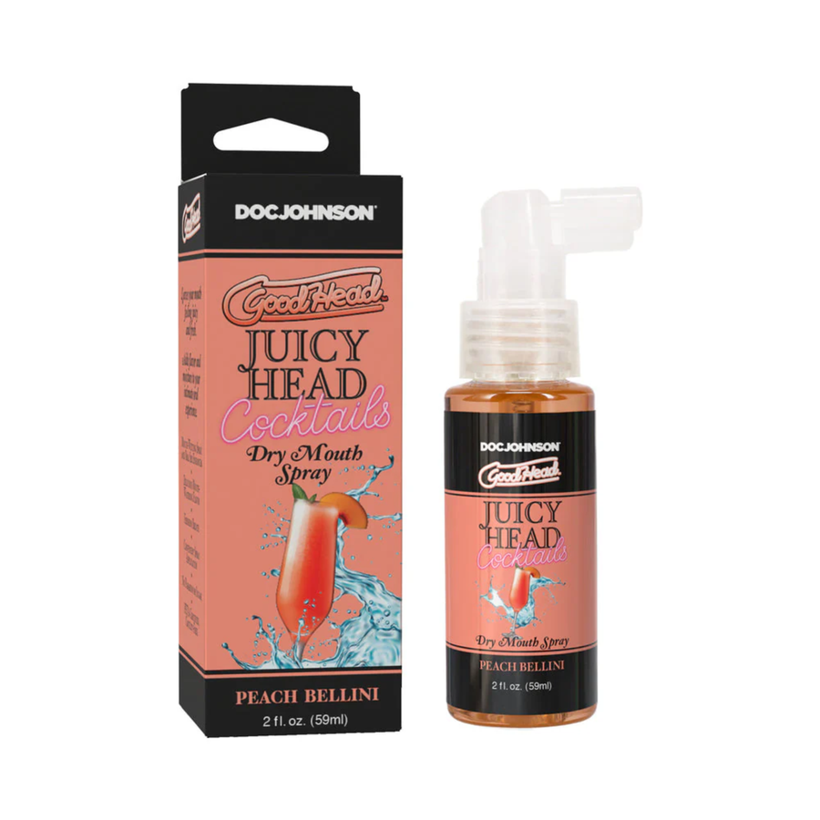 GoodHead Juicy Head Cocktails Dry Mouth Spray 2oz peach bellini 