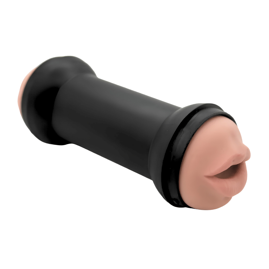 angled view of mouth from Realistic Double-Ended Stroker