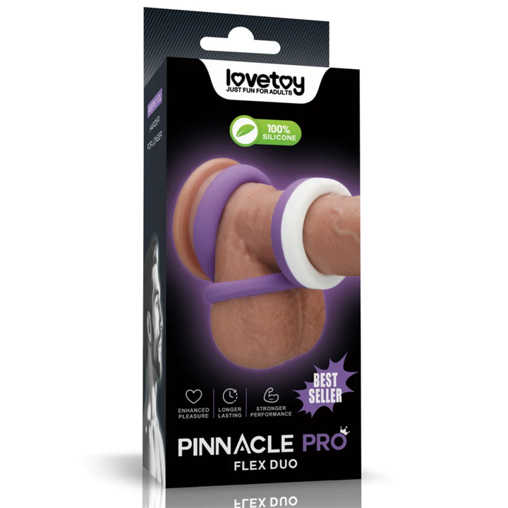 Pinnacle Pro Flex Duo Cock Ring as seen inside of packaging 