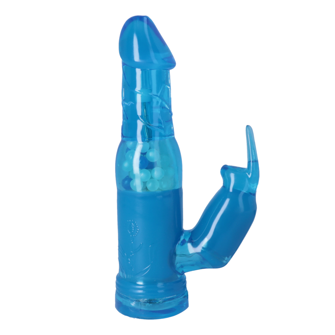 Ultimate Pearl Beaded Rabbit Vibrator - blue