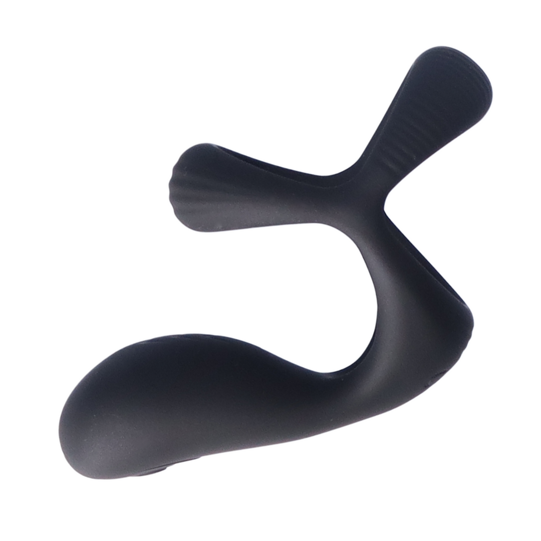 black taint tickling double c-ring from TooTimid