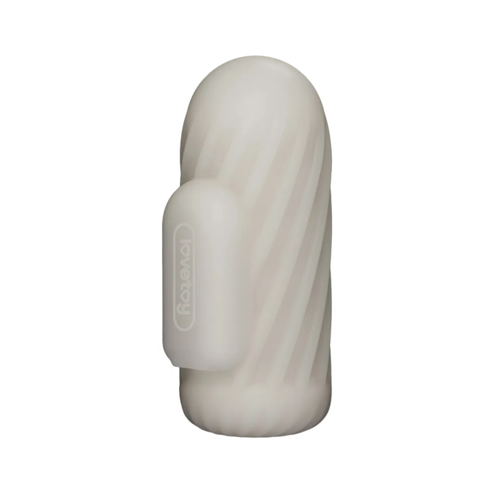 angled side view of Knights Ring Vibrating Dual Purpose Sleeve-Spiral texture 