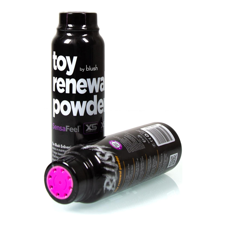 full product view of Blush Toy Renewal Powder 3.4oz with cap removed 
