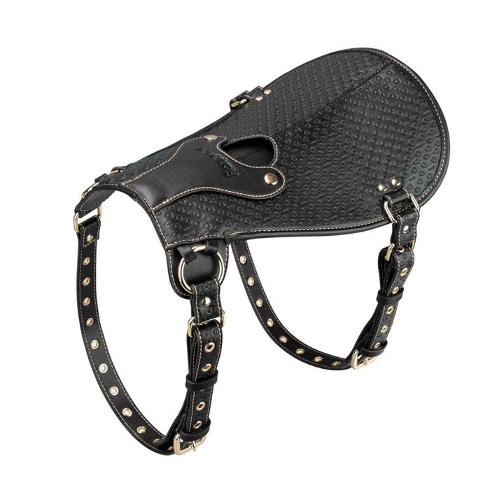 angled side view of Rebellion Reign Dildo Saddle