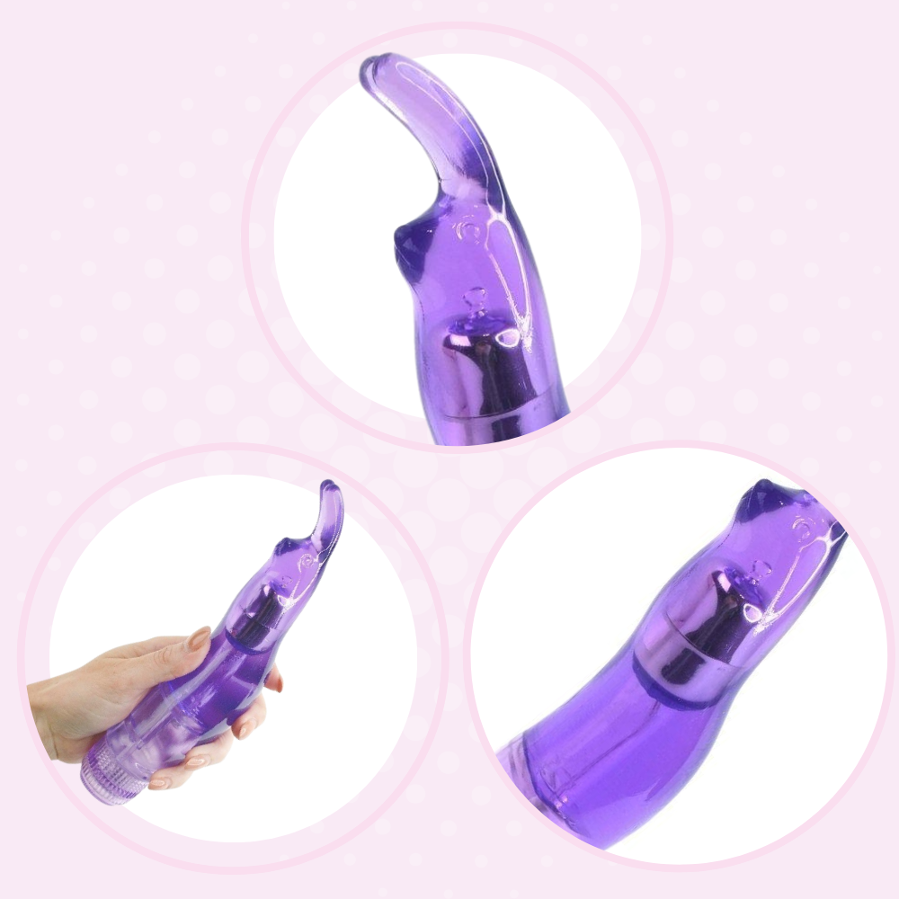 Clit and G-Spot stimulator. Powerful vibrating rabbit ears. Bendable and flexible.