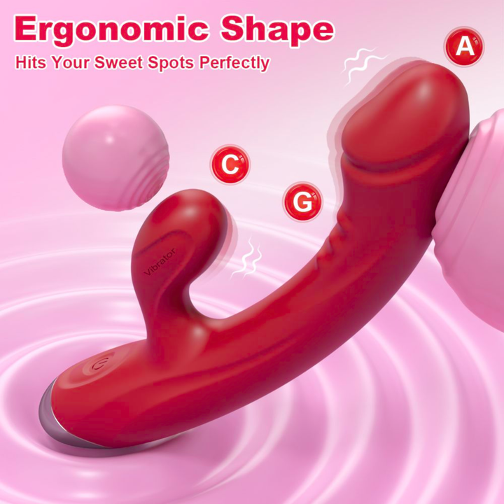 ergonomic shape hits your sweet spots perfectly The Hop To It Rabbit Vibrator 