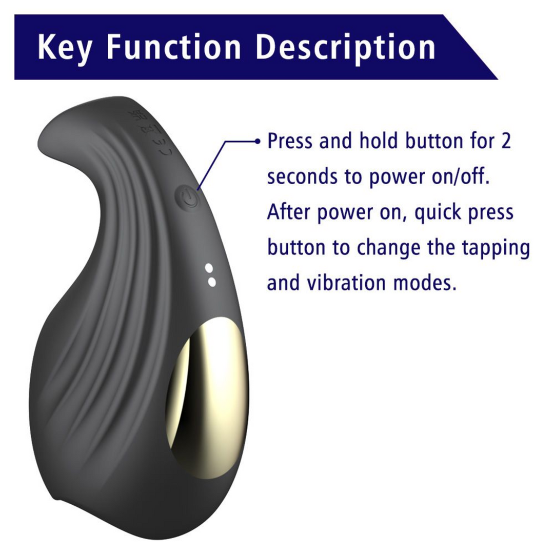 key function description press and hold button for 2 seconds to power on/off. short press to cycle through functions 