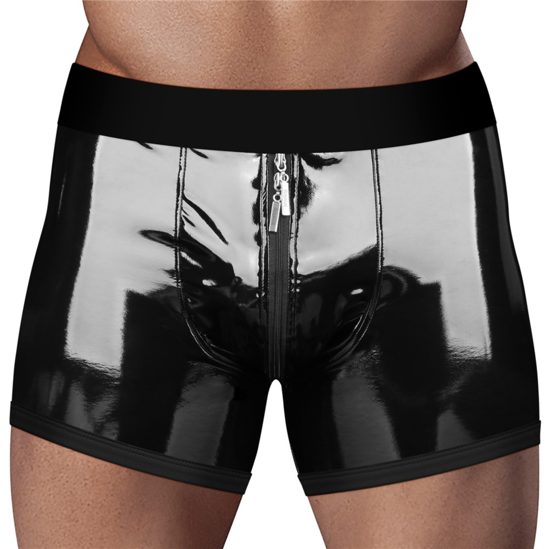 front side of INGEN Chic Strap-On Shorts as seen worn by a man 