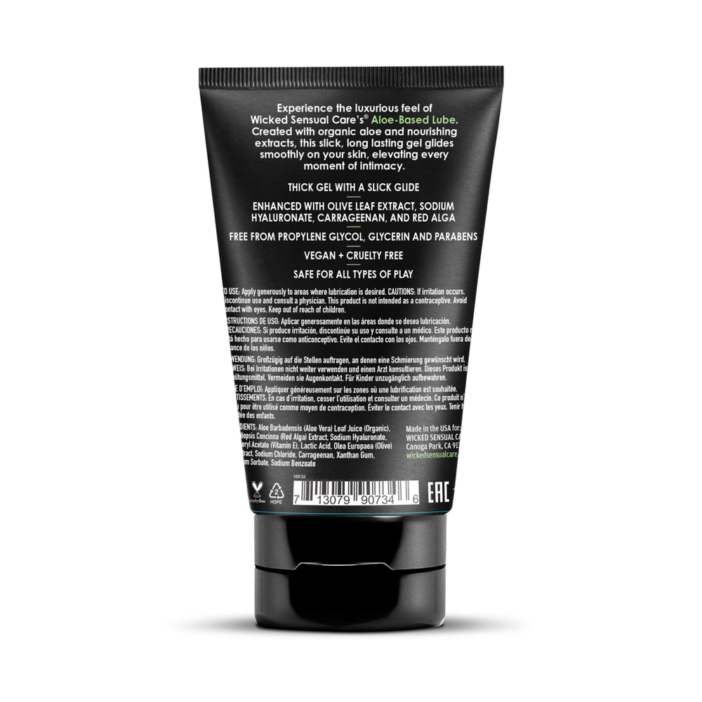 Wicked Sensual Aloe Lubricant 4oz back side 